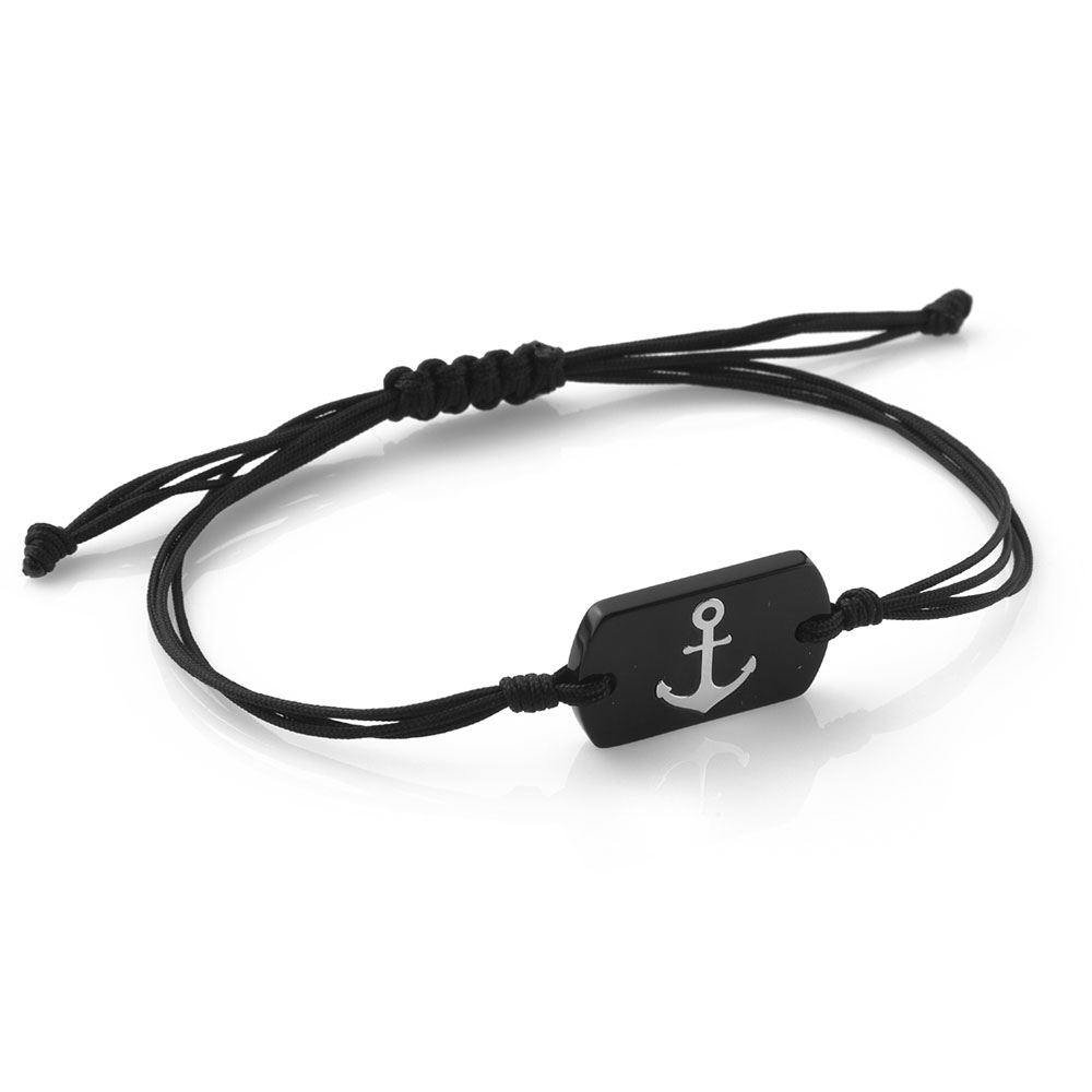 Mens gold anchor bracelet deals
