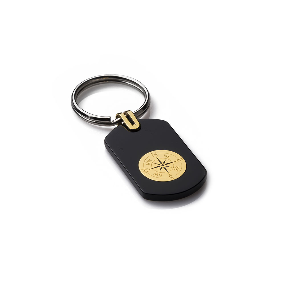 Compass  Gold Key Ring