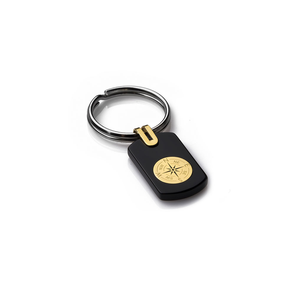 Compass  Gold Key Ring (Small)