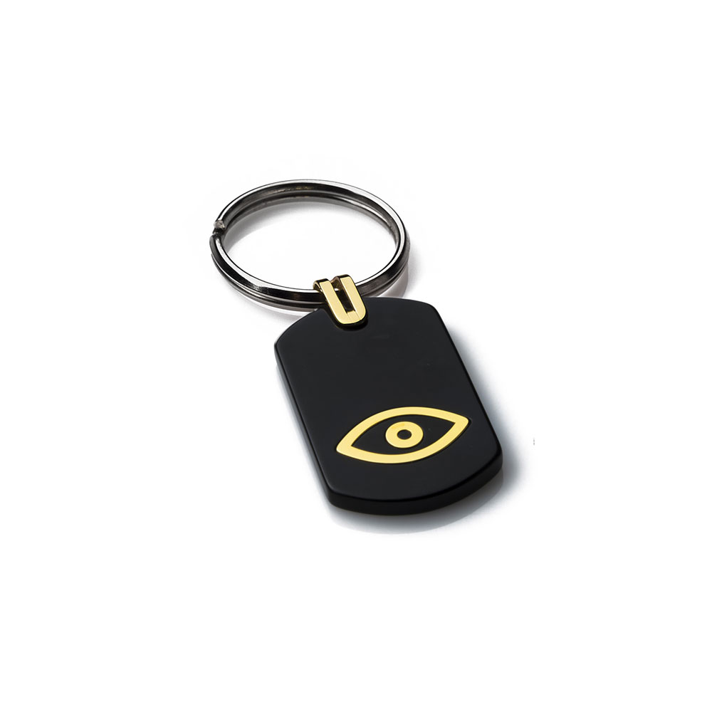 Evil Eye Gold Key Ring