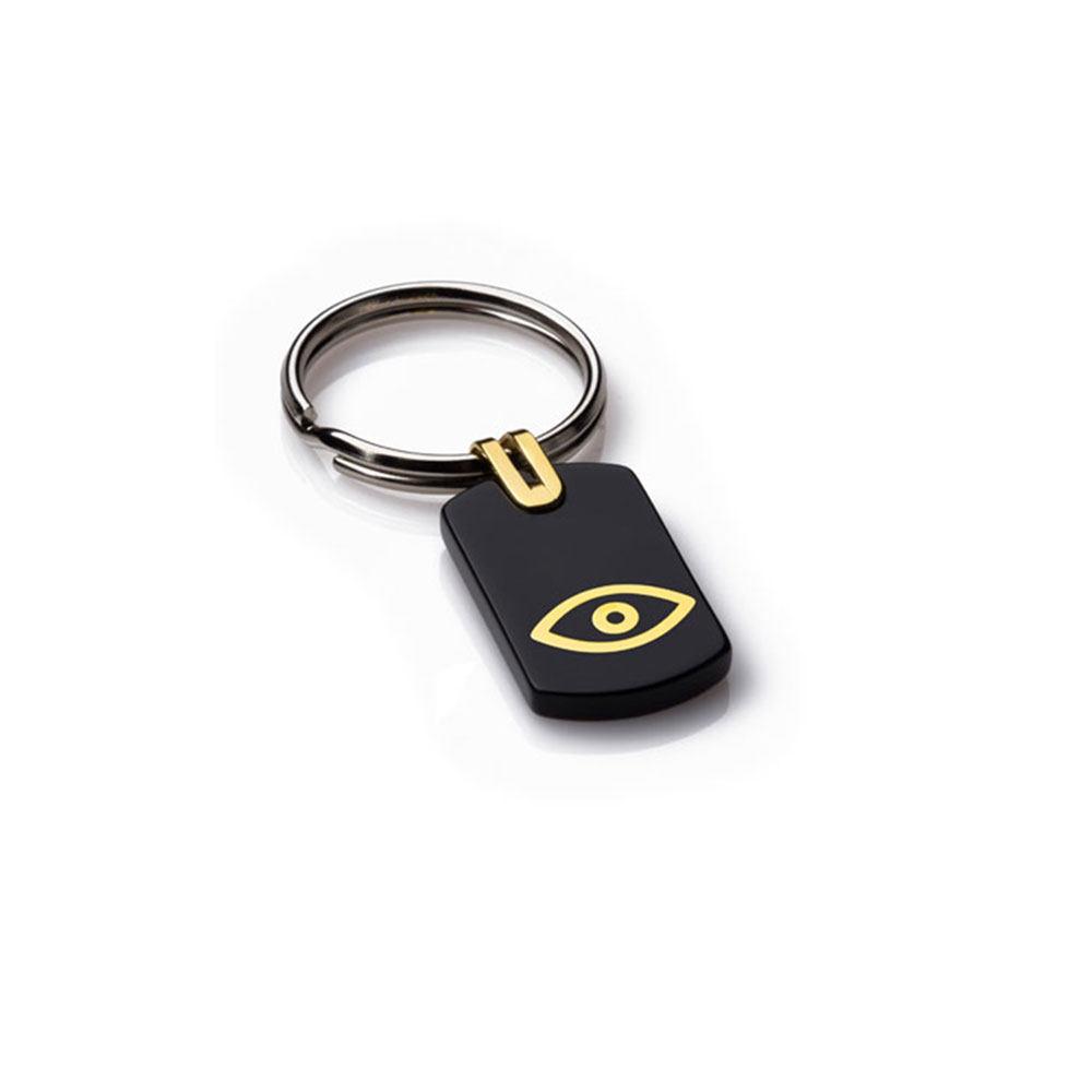 Evil Eye Gold Key Ring (Small)