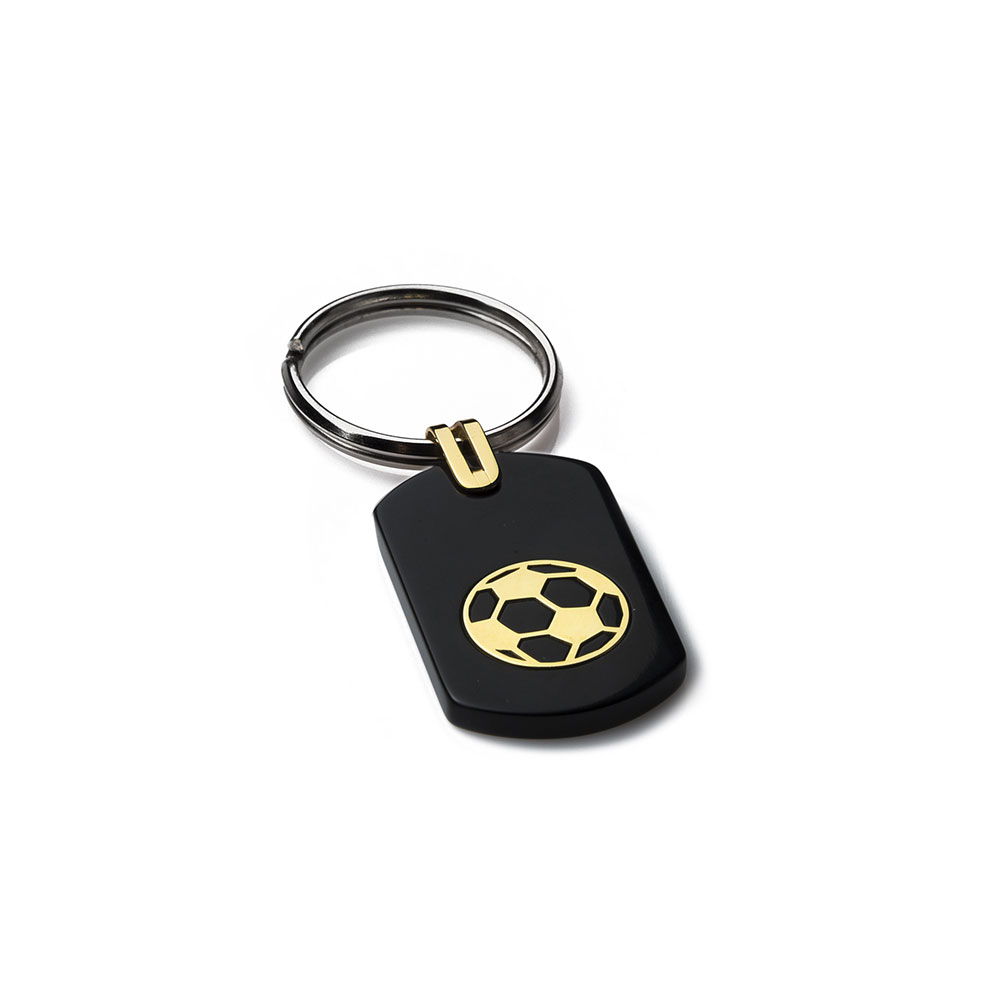 Football Gold Key Ring