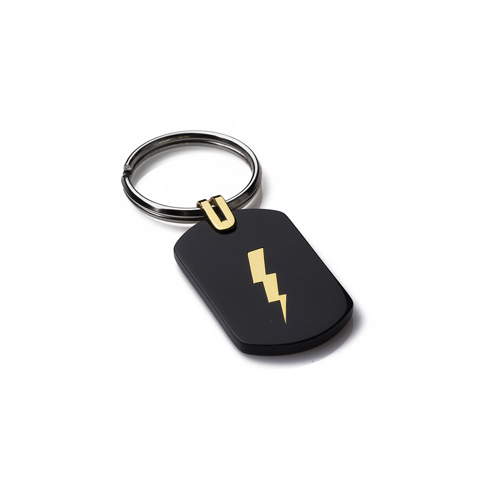 Rockman Jewelry Thunder Gold Key Ring