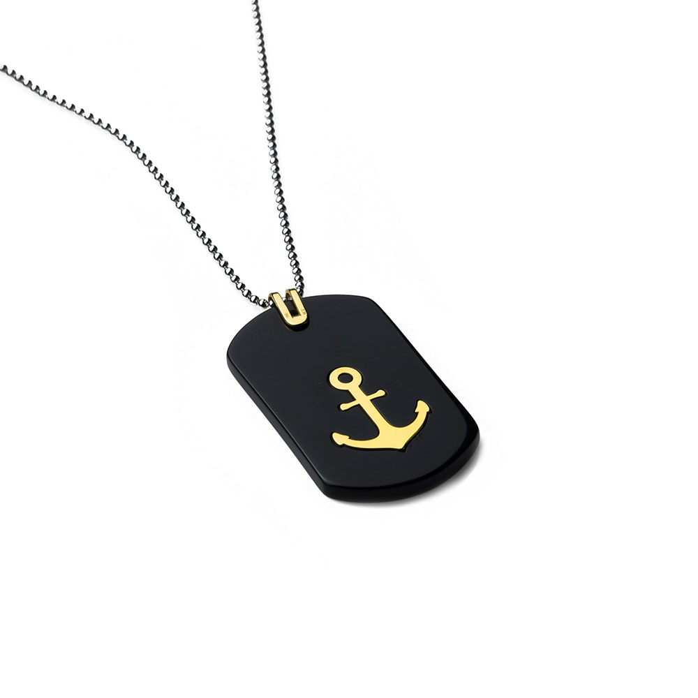 Gold Anchor Men Necklace Nautical Sports Surfer Sailor Gifts - Etsy | Gold  chains for men, Anchor necklace men, Black gold jewelry