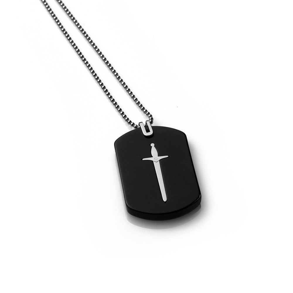Claymore Gold Tag Necklace