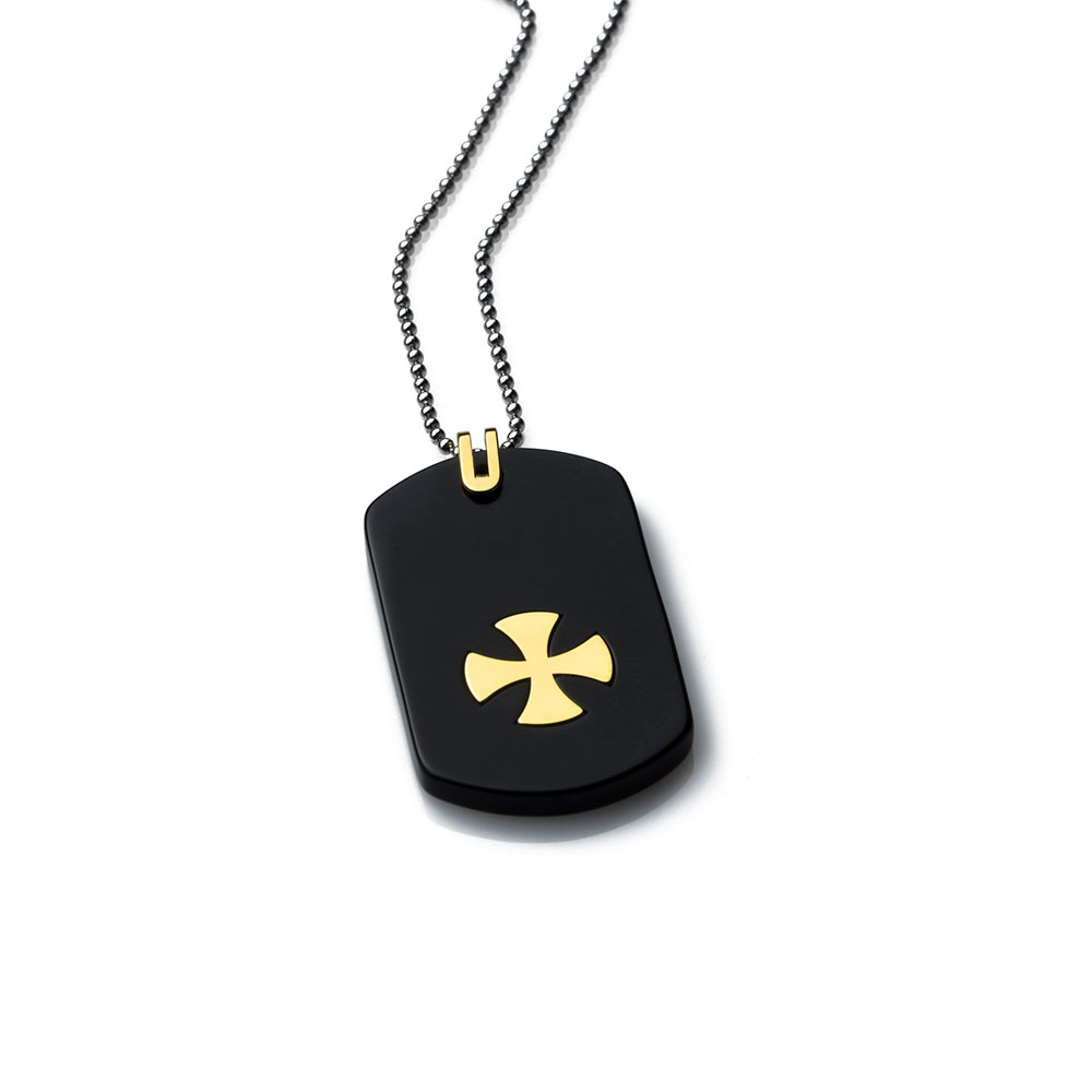 Crux V Gold Tag Necklace