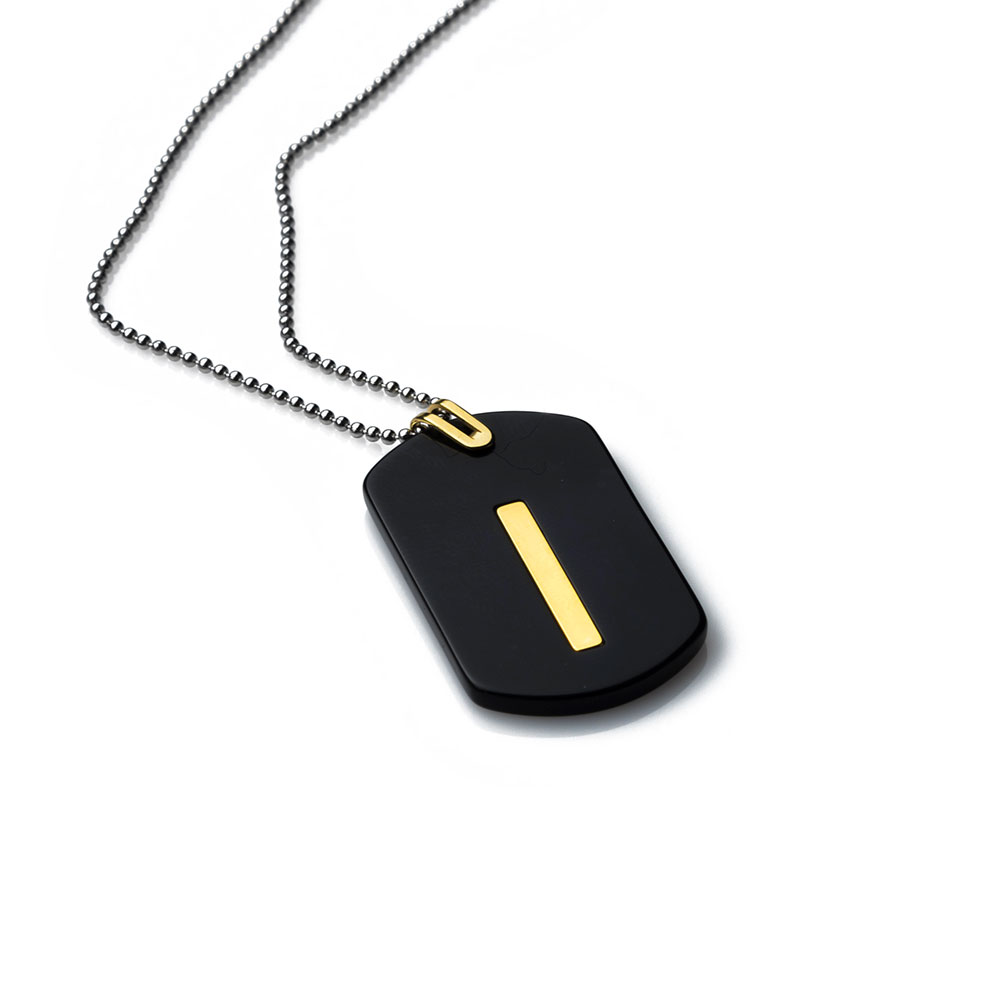 I-Gold Gold Tag Necklace