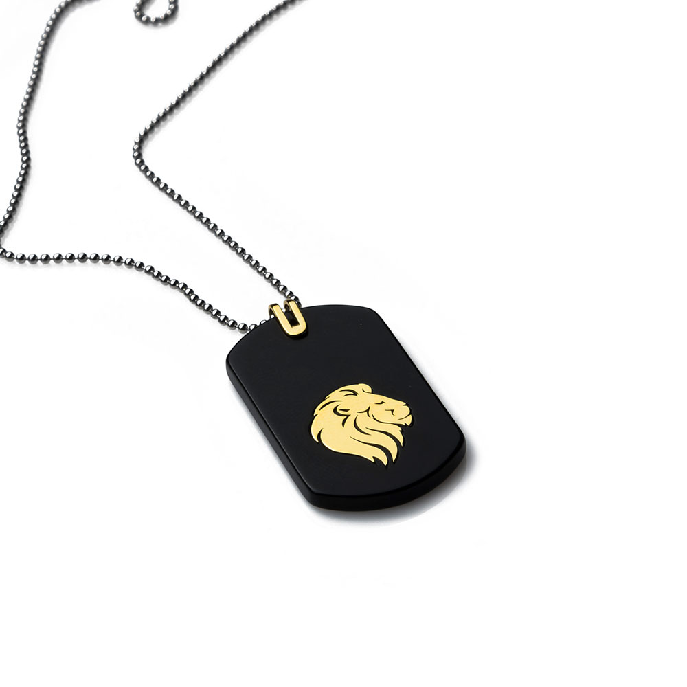 Lion King Gold Tag Necklace