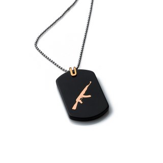 mens-gold-necklace-dog-tag-ak-47-pink-18k-stainless-steal-ball-chain-rockmanjewerly-089691-1