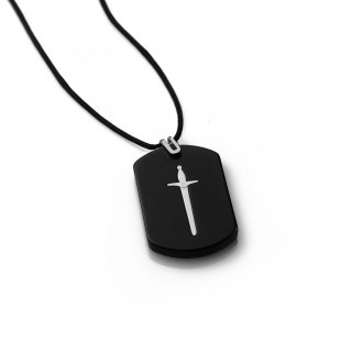 mens-gold-necklace-dog-tag-claymore-white-18k-cotton-string-rockmanjewerly-091373-1