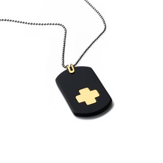 mens-gold-necklace-dog-tag-crux-yellow-14k-stainless-steal-ball-chain-rockmanjewerly-089558-1